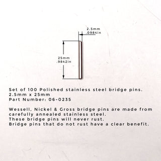 Bridge Pin Set - Wessell, Nickel & Gross